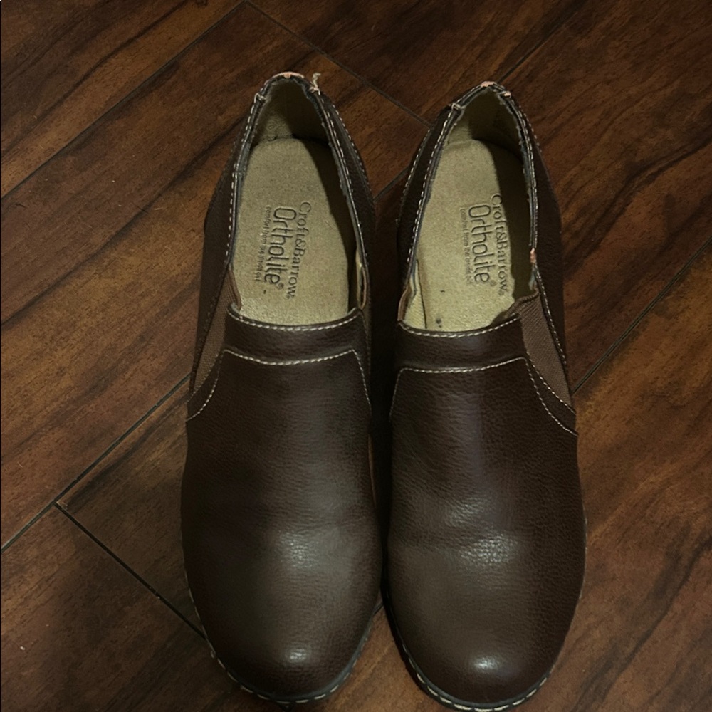 Brown Ortholite Slip-On Shoes